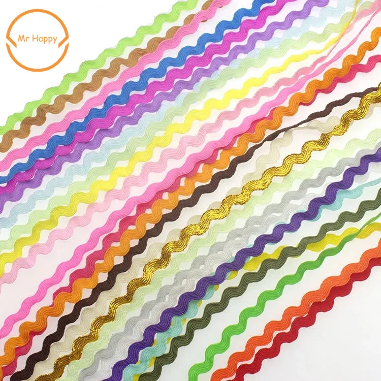 

5mm S Shape Curve Wavy Lace Trim Ribbon For Costume Hat curtain pillow Decoration Handmade DIY Sewing Crafts
