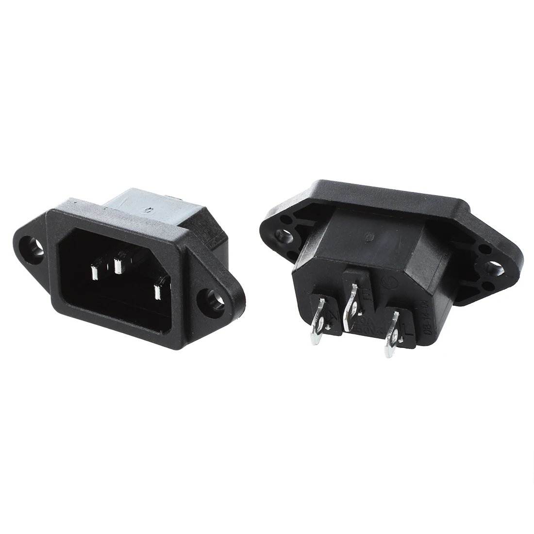 AAAE Топ 10 шт. черный 3 контакта IEC320 C14 вход питания розетка AC 250V 10A| |