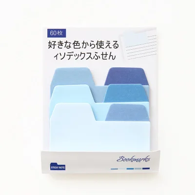 Gradient blue 60 страниц милый Kawaii блокнот для заметок клейкая бумага для заметок, Канцтовары стикер индекс выложен это планировщик стикер s блокноты офисные школьные принадлежности - Цвет: Gradient blue