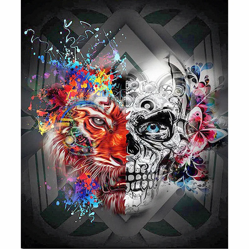 

5D DIY Diamond painting Cartoon skull Full Round Diamond embroidery Butterfly Cross stitch rhinestones Christmas gift