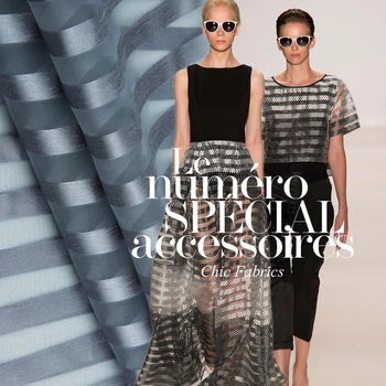 

Telas Patchwork Patchwork 2016 Swedish Designer Perspective Series Silver Stripe Yarn Fabric Avant-garde Fashion Retro Light