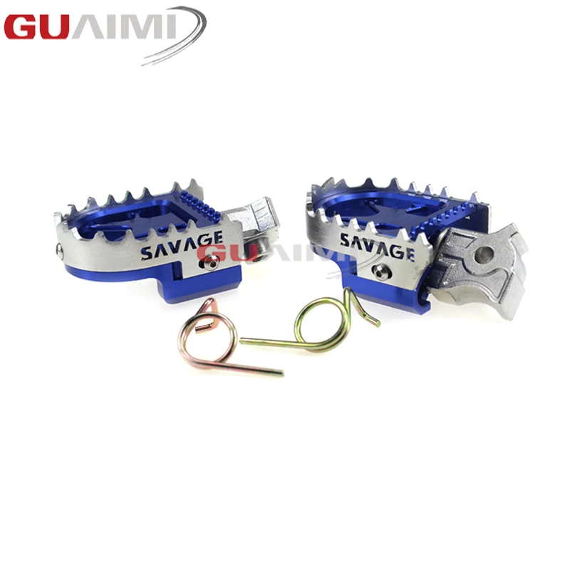 For BMW R1200GS F800GS F700GS F650GS G650GS R1150GS ADV Motorcycle Wide Enduro Foot Pegs Rests Tilt Angle Adjustable Footpegs - Цвет: Blue