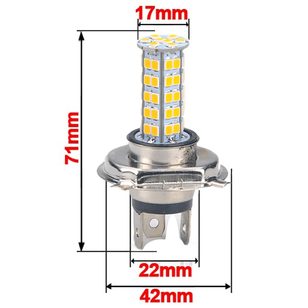 Авто H4 3,5 W 68-SMD светодиодный 6500 K 310-Lumen белая противотуманная Лампа фара дальнего света фар лампа