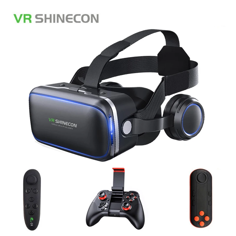 VR SHINECON 3D очки виртуальной реальности мини Google Cardboard шлем VR очки гарнитуры VR для 4-6 дюймов мобильного телефона