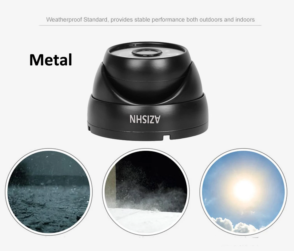 AZISHN 2.0MP 1080P Full HD Sony IMX323 Vedio камера видеонаблюдения Открытый Купол