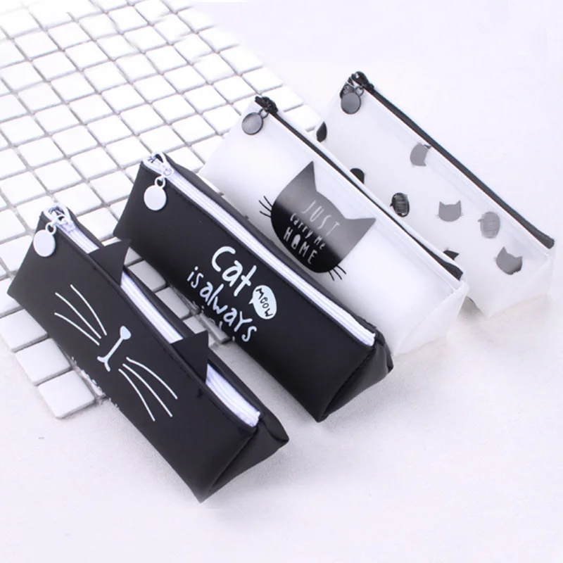 

Student Gift Cute Pencil Box 1Pcs School Supplies Cat Pattern Pencil Case Pen Storage Boxes Large Capacity
