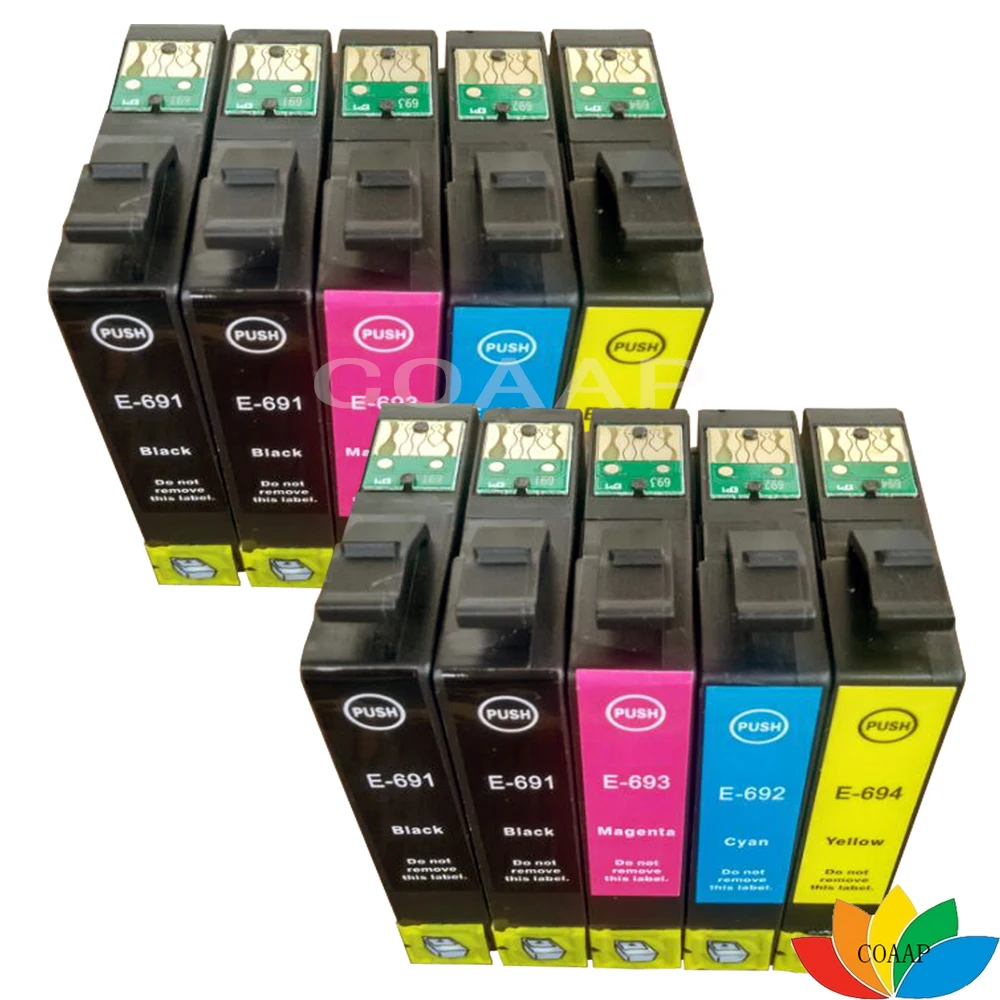 10PKs Compatible T069 T068 Ink Cartridge For Epson Stylus CX5000 CX6000 CX7000 CX7450 CX8400 