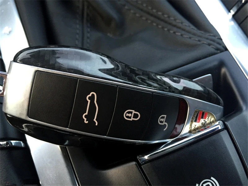 Чехол для ключей автомобиля из углеродного волокна чехол Porsche Panamera Boxster Cayman Carrera