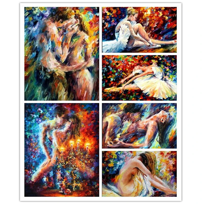 

Abstract Diamond Painting 5D DIY Cross Stitch Diamond Embroidery Oil Painting Couples Mosaic Home Decor Art Painter Dancer ZT