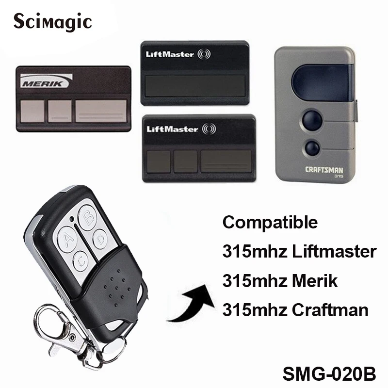 Liftmaster Craftman Chamberlain 315mhz Merik сменный пульт дистанционного управления для открывания Гаражных дверей ручной передатчик ворота команда