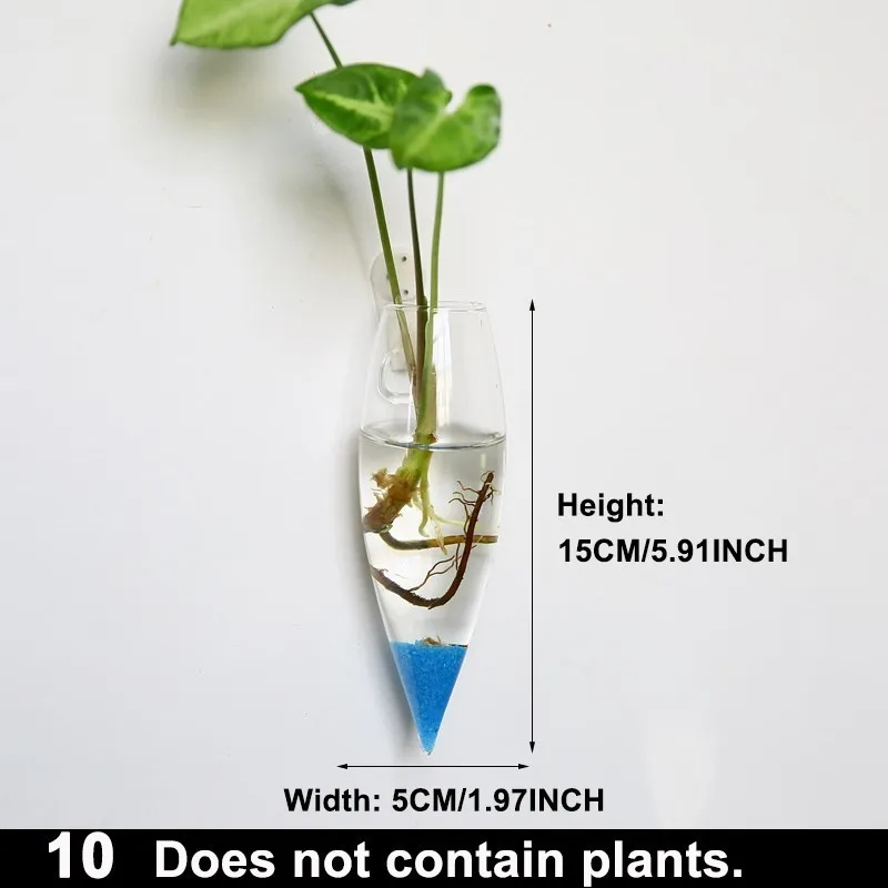 Стеклянный настенный цветочный горшок гидропоника, ваза для растений, для внутреннего сада, геометрический цветочный горшок, подвесной кашпо Doniczka, украшение для дома - Цвет: 10