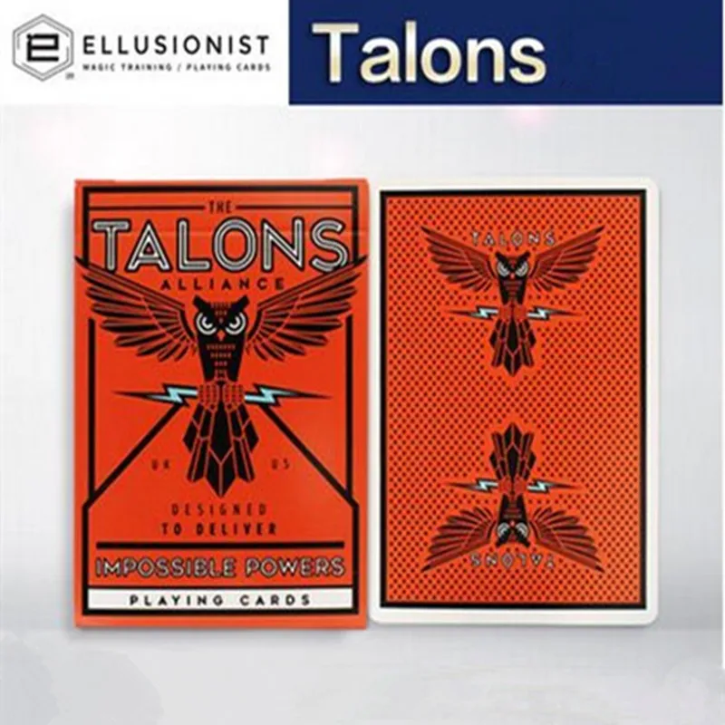 

Talons Playing Card Ellusionist Alliance Orange Owl Poker New Sealed Magic Deck Props Magia Tricks