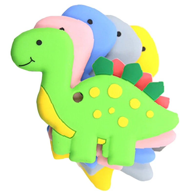 

New Dinosaur Baby Teethers Pendant Necklace Accessories Silicone Animal Teething Chew Toddler Toy
