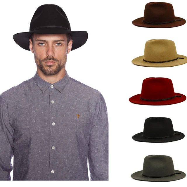 Fashion 100 Wool Summer Women's Men's Crushable Genuine Felt Fedora