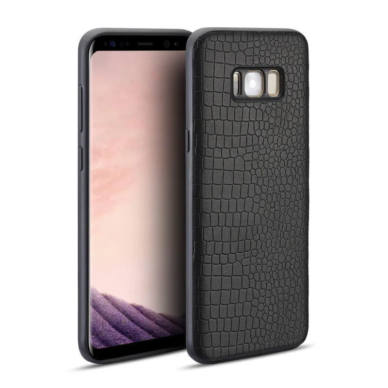 Чехол из воловьей кожи для Samsung Galaxy S7 S8 S9 S10 Plus A20 A30 A50 a70с крокодиловой текстурой Note