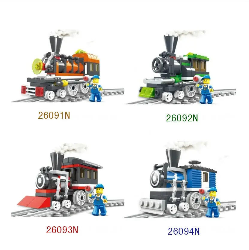 

Wange Train Series Building Blocks Sets Four Colors,Educational Jigsaw Enlighten Construction Bricks diy Toys For Children