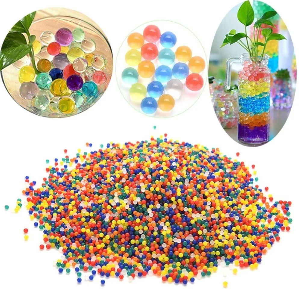 Water Beads, 20000 Pieces Water Gel Beads Jelly Water Pearl for Vase Filler Aqua Plant Wedding Decoration