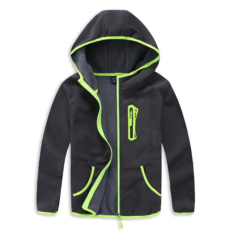 2021 Spring and Autumn Trendy Boys Sport Hooded Jacket New Arrival kids Polar Fleece Soft Shell Clothing Kids Outerwear 3-14T