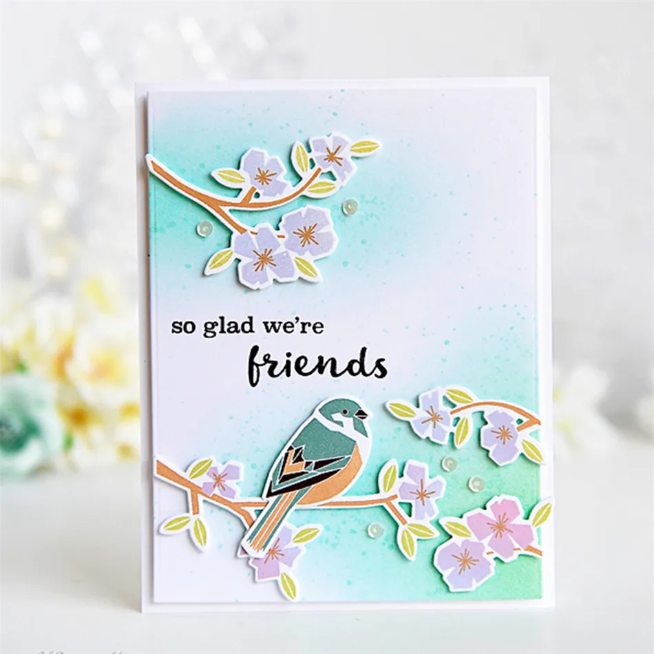 

YaMinSanNiO Sparrow Metal Cutting Dies Bird Scrapbooking Animal Die Cut For Making Cards Decorative Embossing DIY Craft Stencils