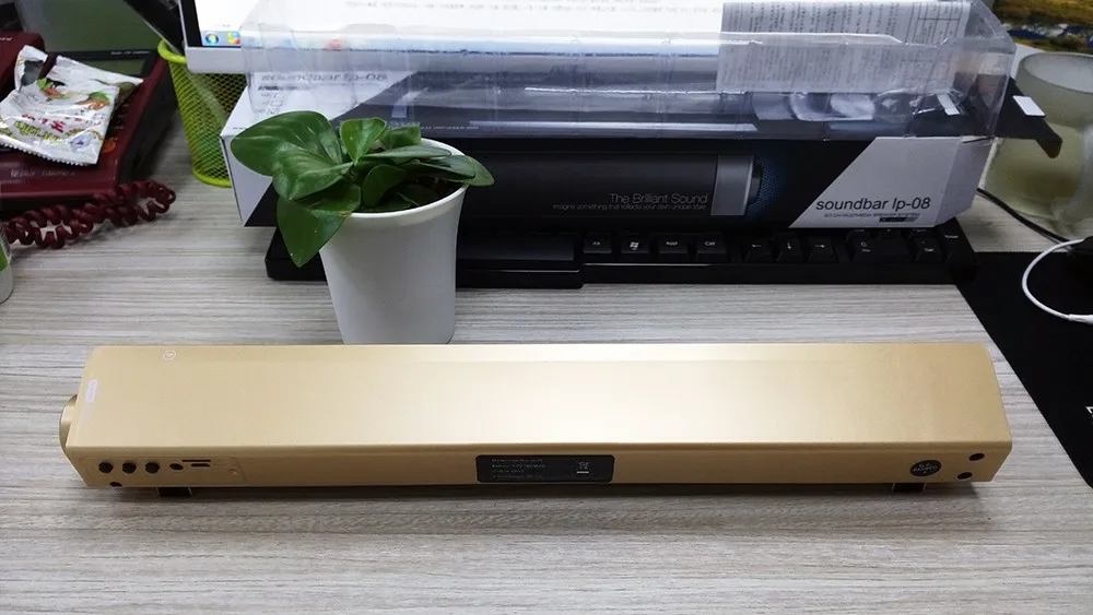 Звуковая панель беспроводной Bluetooth динамик LP-08 HIFI звуковая коробка Сабвуфер Бумбокс USB стерео громкий динамик для компьютера ПК планшет ТВ