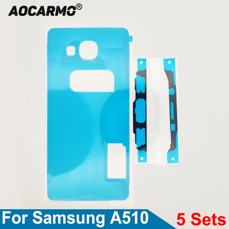5 компл./лот для Samsung Galaxy A510 A5 2016 версия переднего ЖК-экрана клейкая задняя крышка