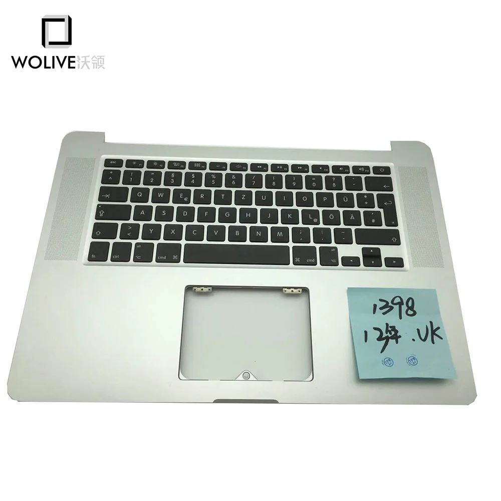 New A1398 2013 Topcase Palmrest with UK keyboard without touchpad For font b Macbook b font
