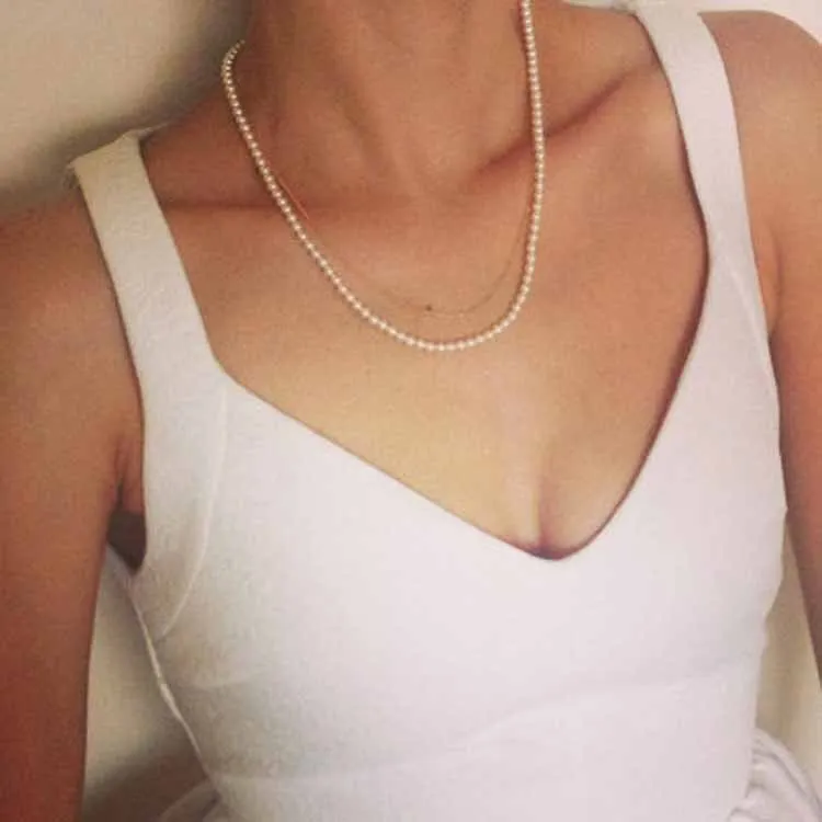 Elegant Double Layers Gold Thin Chain 