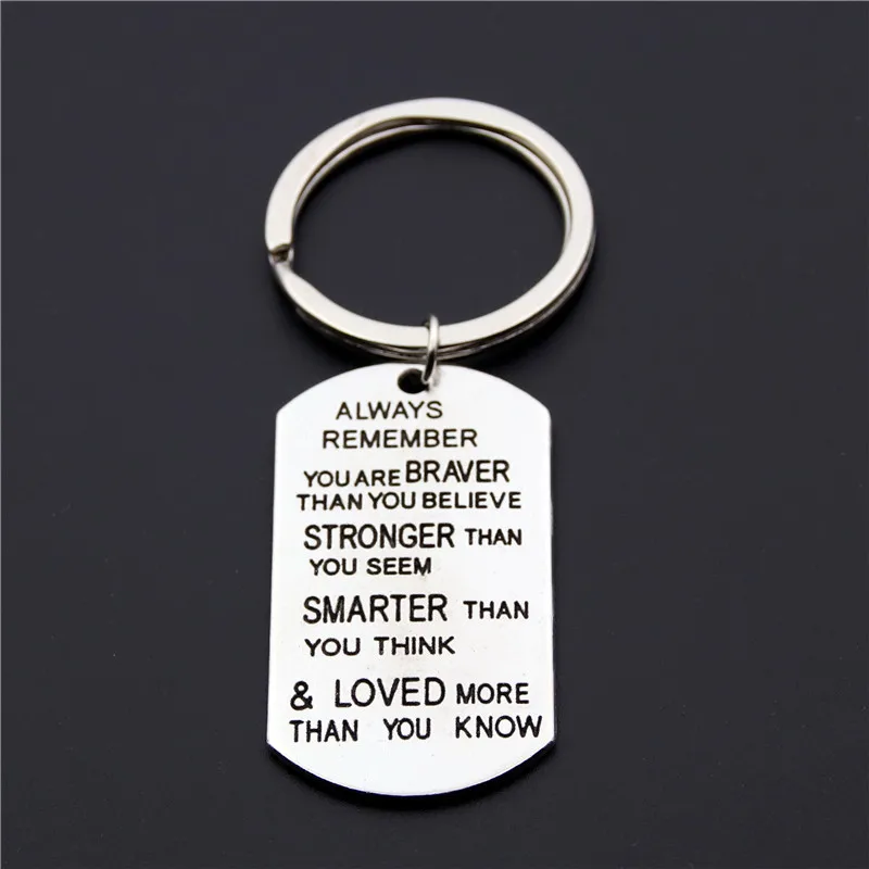 

Car Accessories Dad Key chain English letter keychains engraved metal key holder Motorcycle key rings for Men Gift Love chains