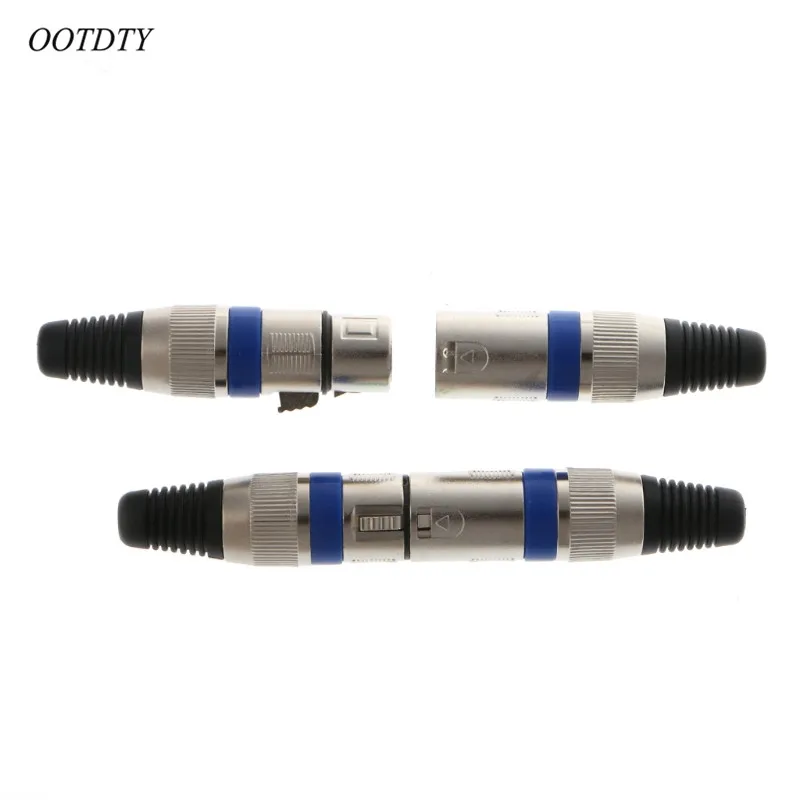 OOTDTY 5 пар 3 Pin XLR разъемы Мужской и Женский микрофон микрофонный кабель разъем аудио разъем