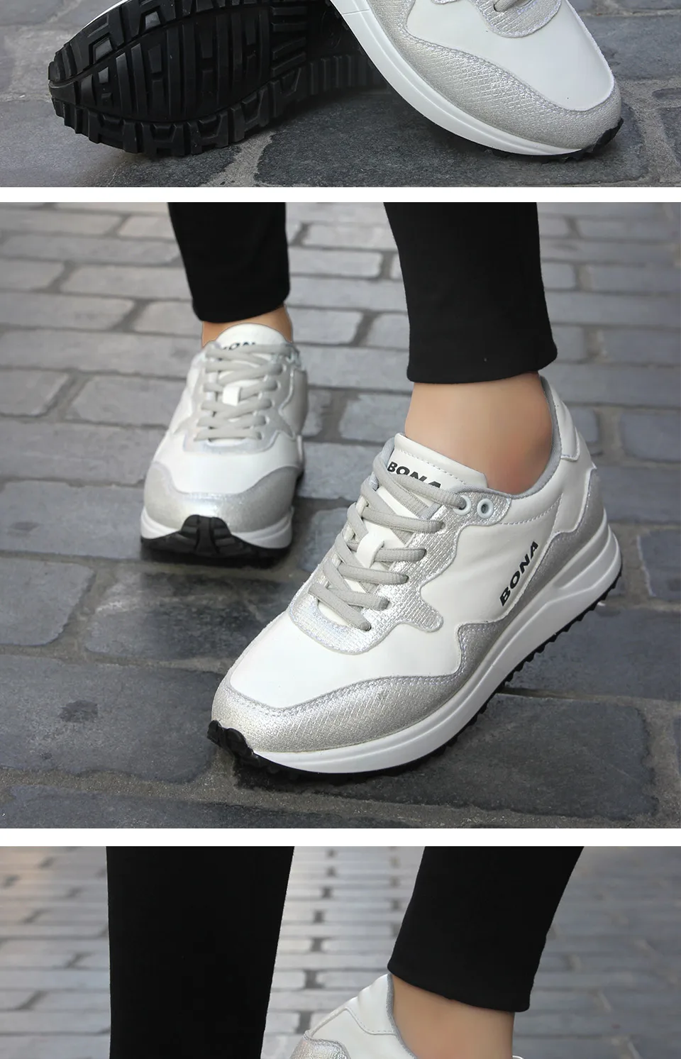 BONA/Новое поступление; типичный стиль; женские кроссовки на шнуровке; женская спортивная обувь; удобные уличные кроссовки для бега;