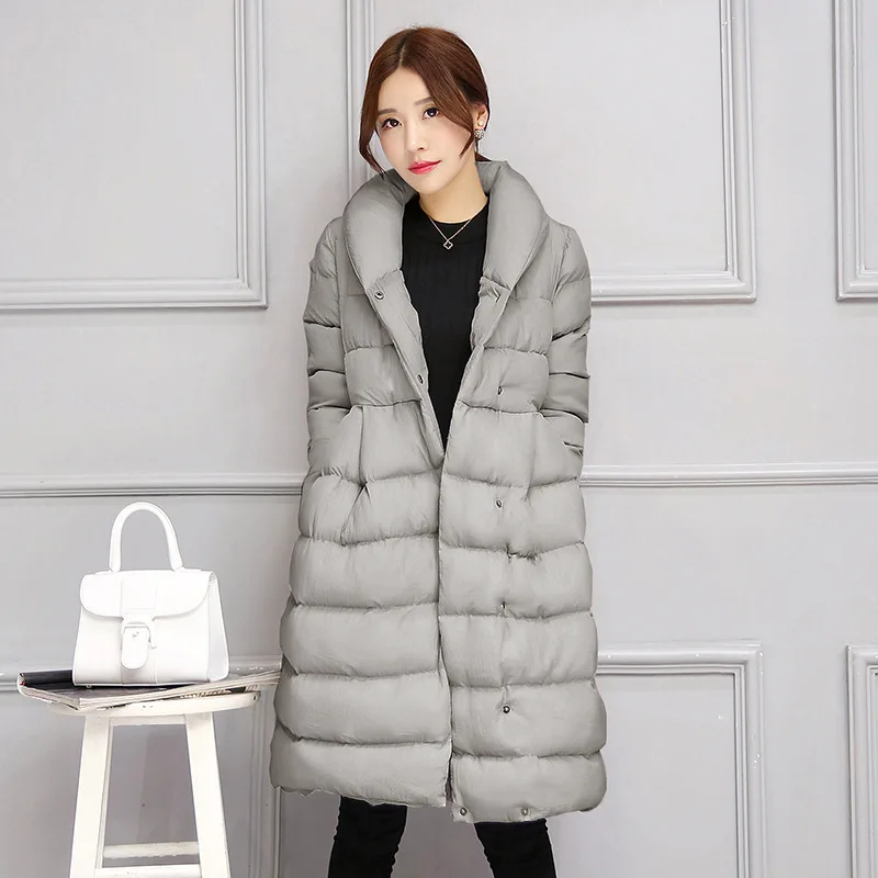 

2017 Women winter medium-long down cotton-padded jacket outerwear plus size maternity wadded jacket thickening coat