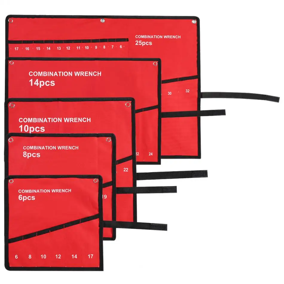 6/8/10/12/14/25 карманы гаечный ключ плоскогубцы гаечные ключи Инструменты сумка для хранения Портативный складной инструмент Roll Up органайзер, сумка, карман