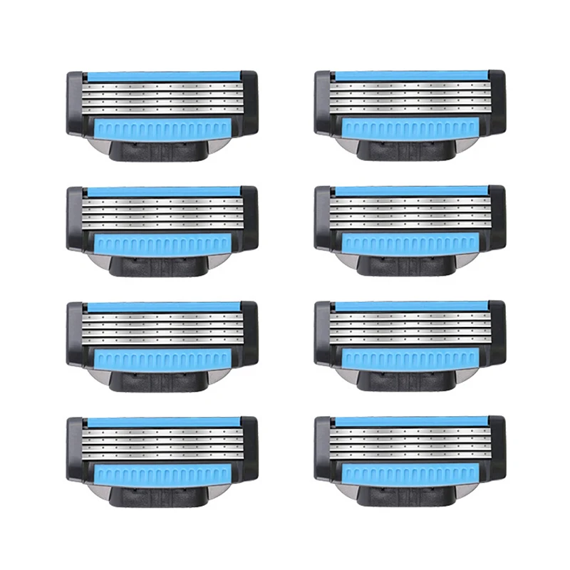 8pcs Men's Face shaving Razor Blades Beard Shaver Blade Men High Quality Sharp Razors For Gillettee Mache 3 | Красота и здоровье