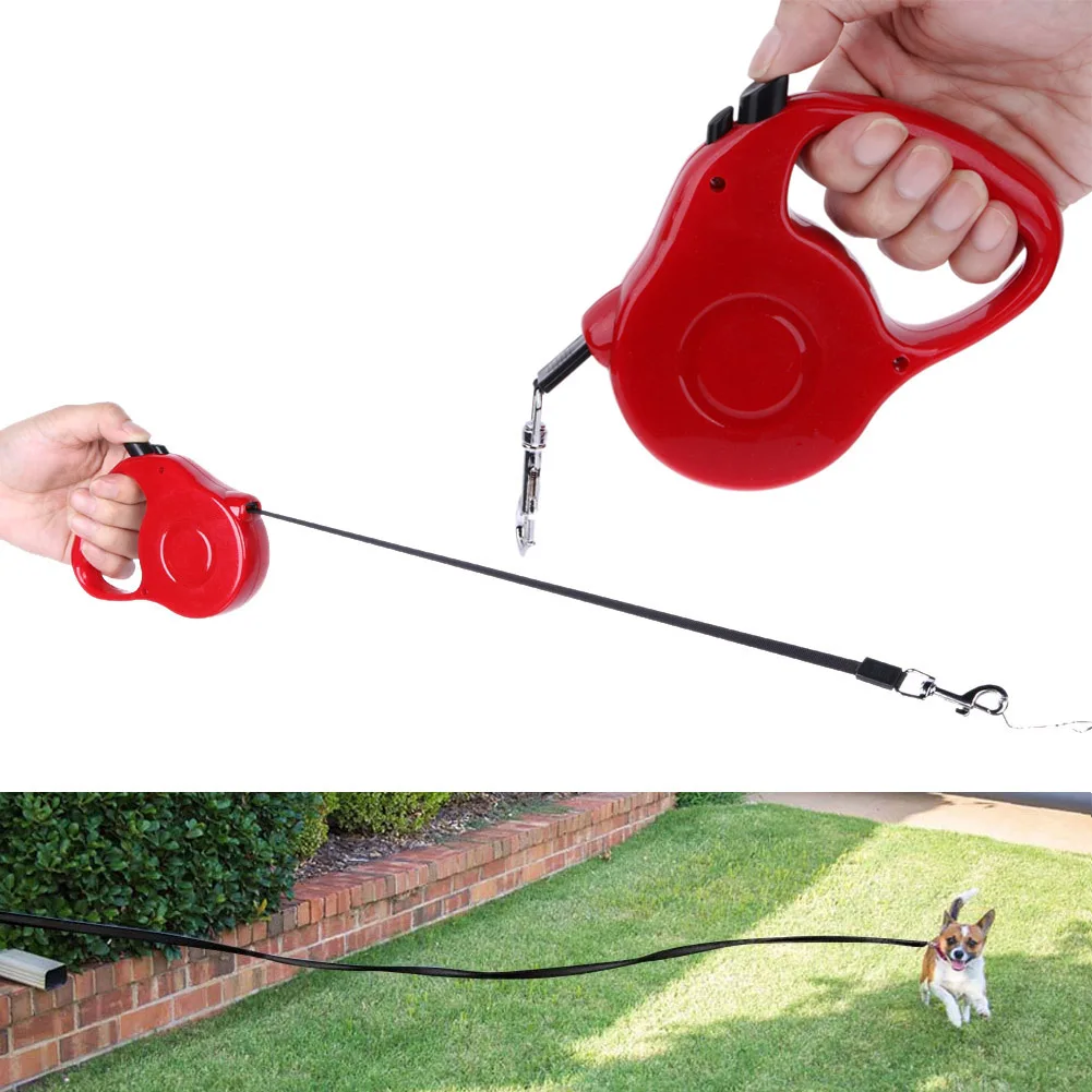 3M/5M Durable Dog Leash Automatic Extending Puppy Walking Running Leads