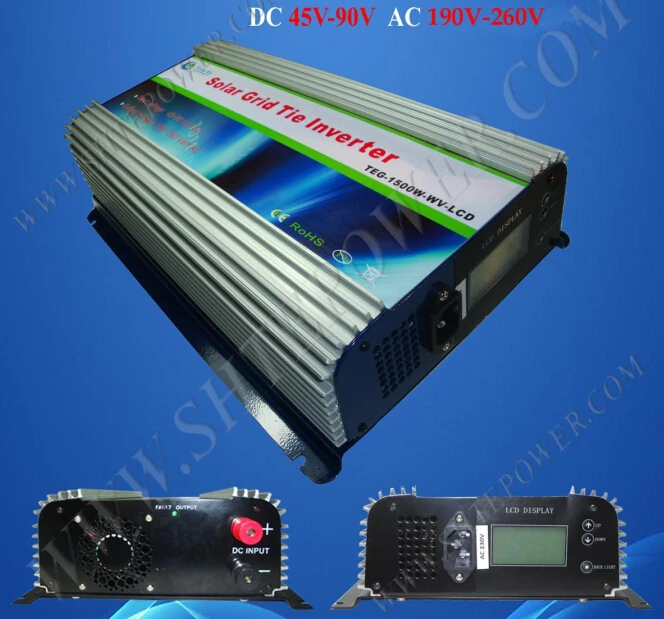 

1500W inverter, on grid tie inverter for solar panel,1500W pure sine wave inverter 45-90vdc to ac 220v