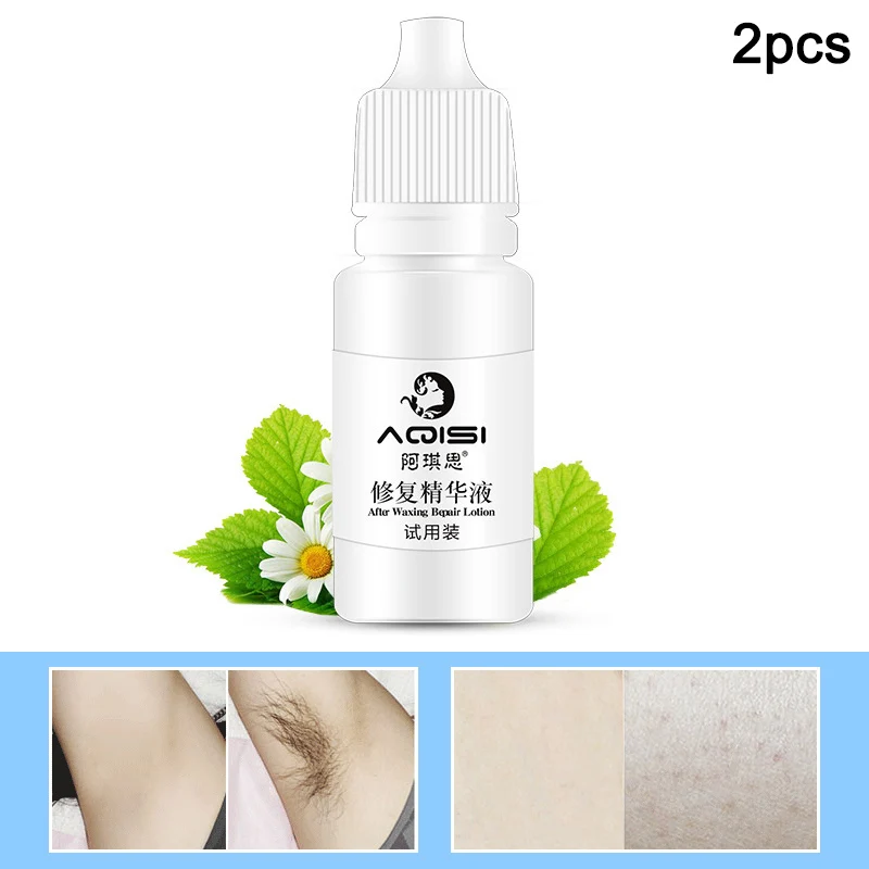 Effective Herbal Permanent Hair Growth Inhibitor After Hair Removal Repair Nourish Essence Liquid Hair Removal Repair Liquid - Цвет: 2pcs