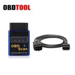 V2.1 ELM327 Bluetooth БД сканер автоматический диагностический тестер и 1,5 м OBD1 к OBD2 16Pin мужчин и женщин Автомобильный кабель-удлинитель JC10