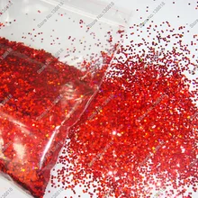 50 г-1 мм(1/2") Голографический лазерный красный цвет блестки шестиугольные блестки Spangle форма для украшения ногтей и блестки для рукоделия