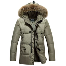 2016 New Men s Down Jacket Long Down Jacket Thick Warmth High Quality White Duck Down