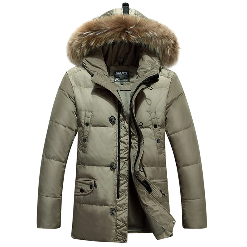 2016 New font b Men s b font Down Jacket Long Down Jacket Thick Warmth High