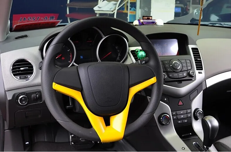 Для Chevrolet Cruze седан хэтчбек 2011- Автомобильный Стайлинг крышка рулевого колеса наклейка автомобильный Стайлинг