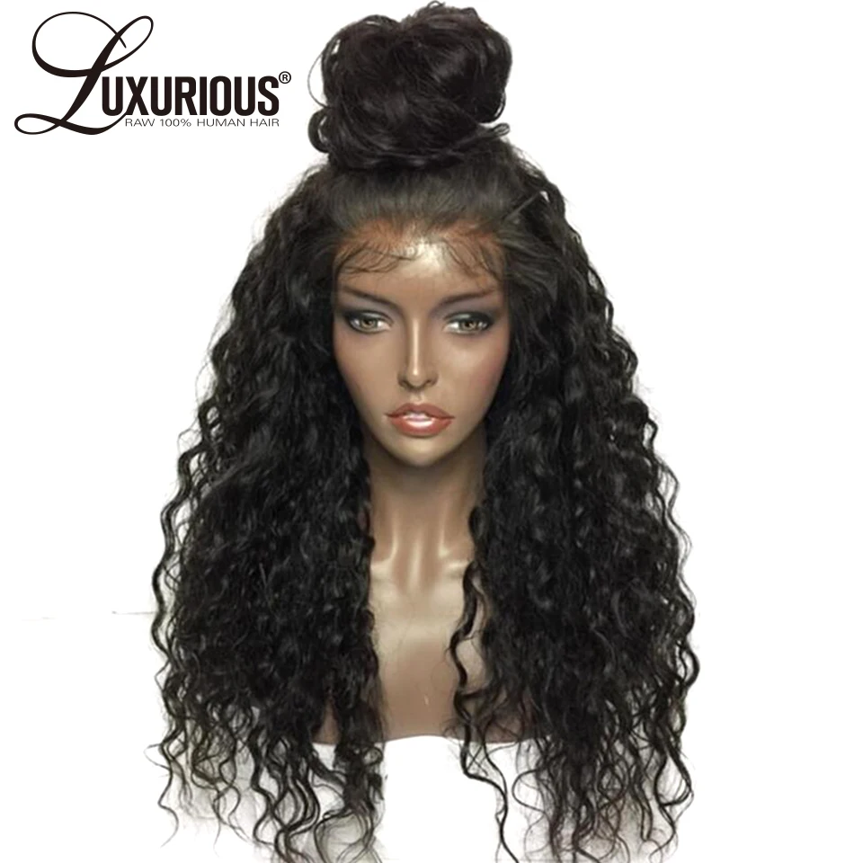 

Luxurious Curly Full Lace Human Hair Wigs For Women Pre Plucked Natural Hairline With Baby Hair 8"-24" Brazilian Remy Hair Wigs