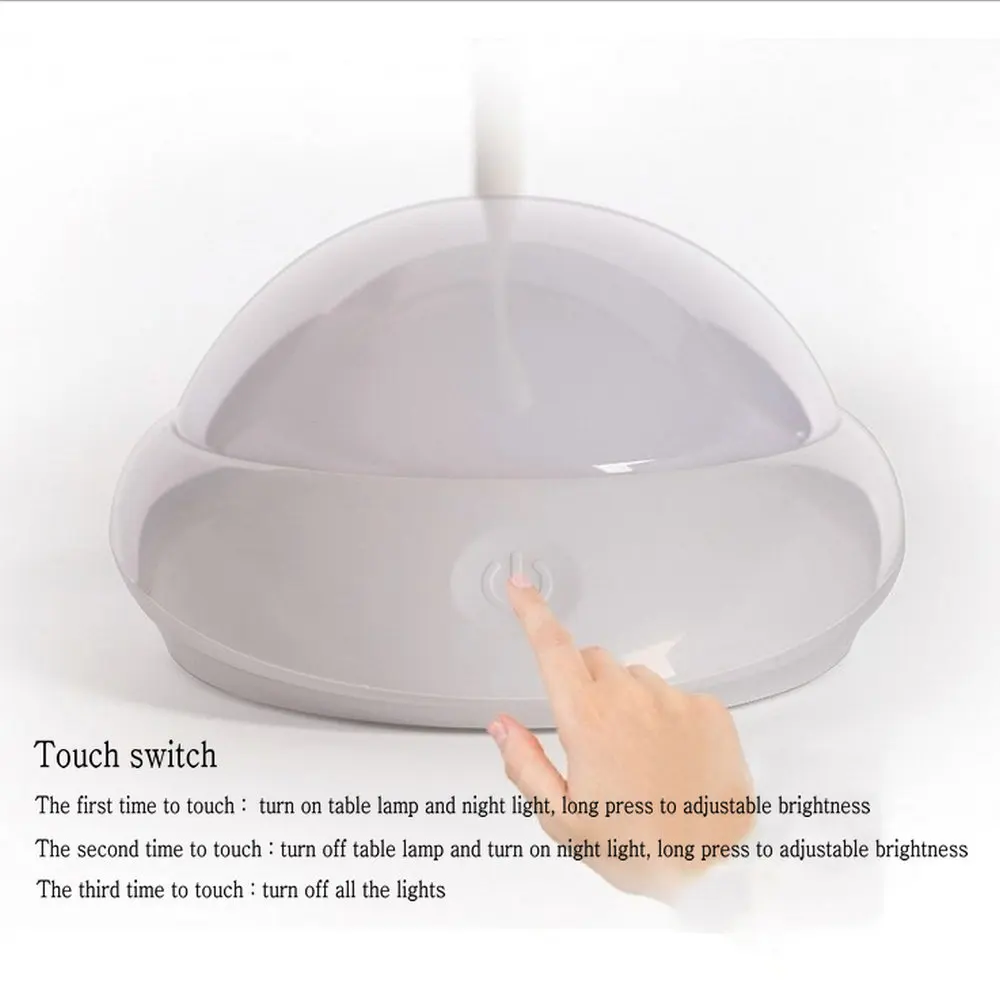 Modern Children Reading White Daylight Rechargeable USB Dimmable Girls Boys Kids Best LED Desk Table Lamp with Natural Light and Night Light 4