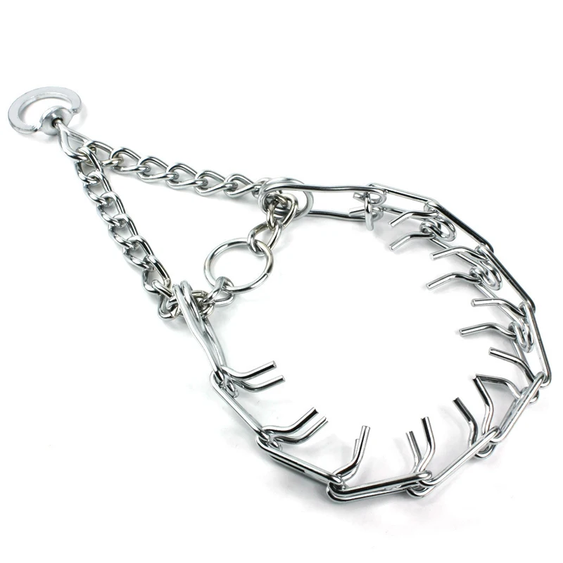 Strong Professional Dog Training Chain Collar Steel Iron Chain Prong