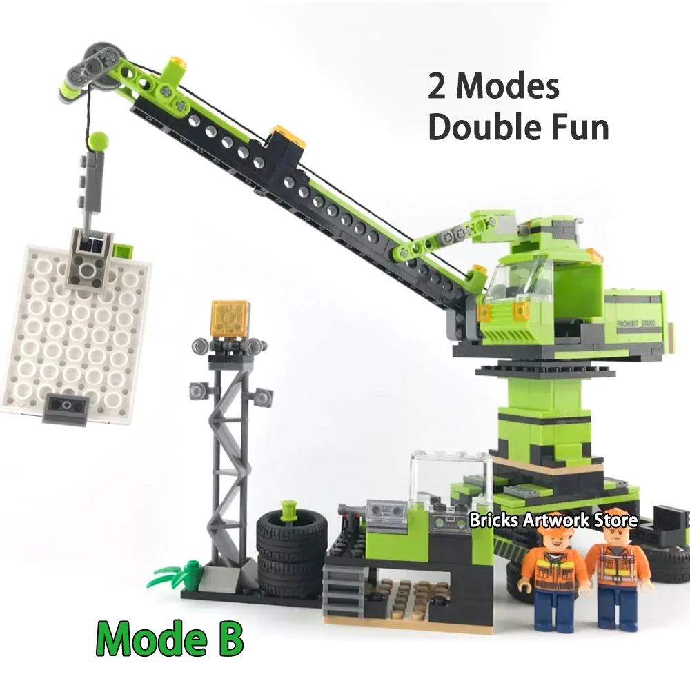 

Fit Legoness City Builder All Terrain Tower Crane WOMA C0623 481PCS 2 Modes in 1 Set building blocks toy for Children Gift