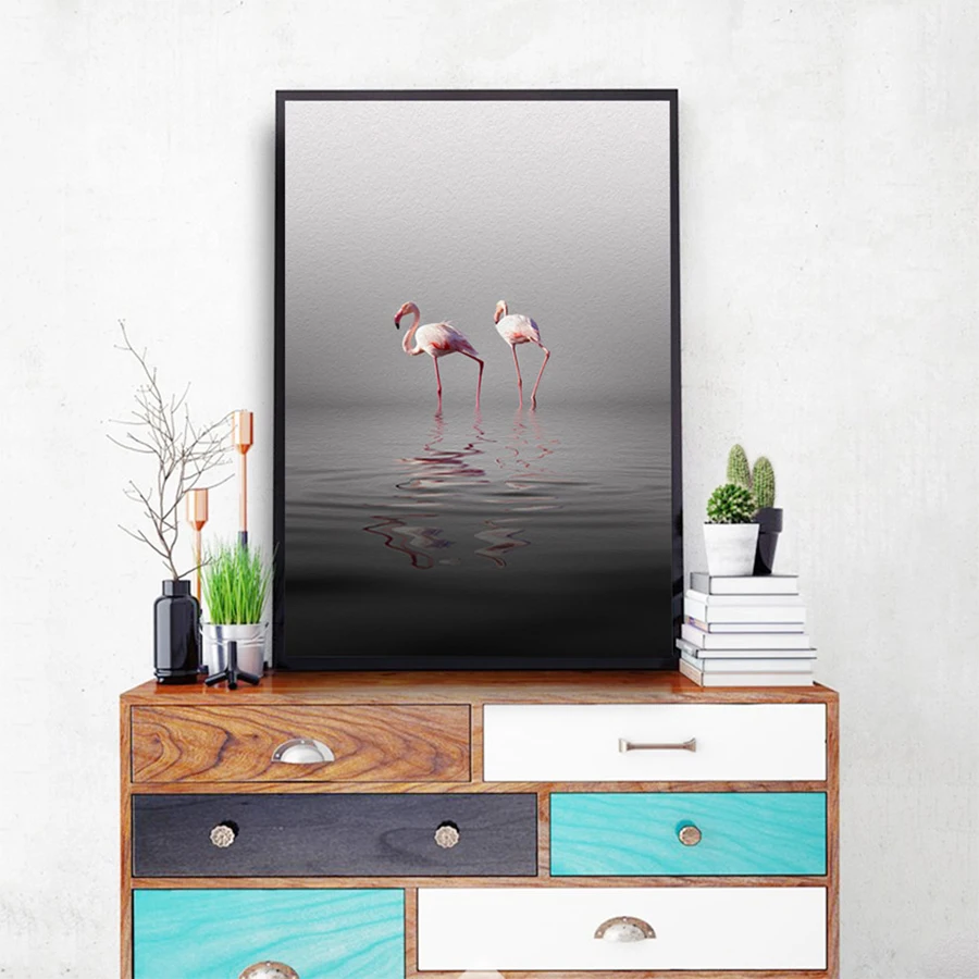 flamingo poster and print