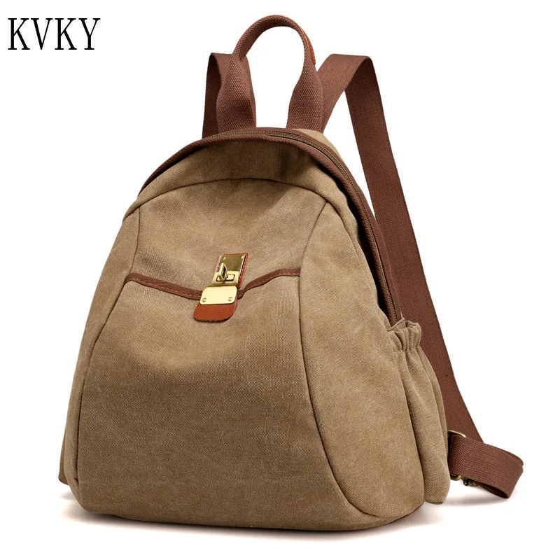 2017 Brand New arrival vintage casual women canvas backpack schoolbag bag for teenagers girls bagpack Female