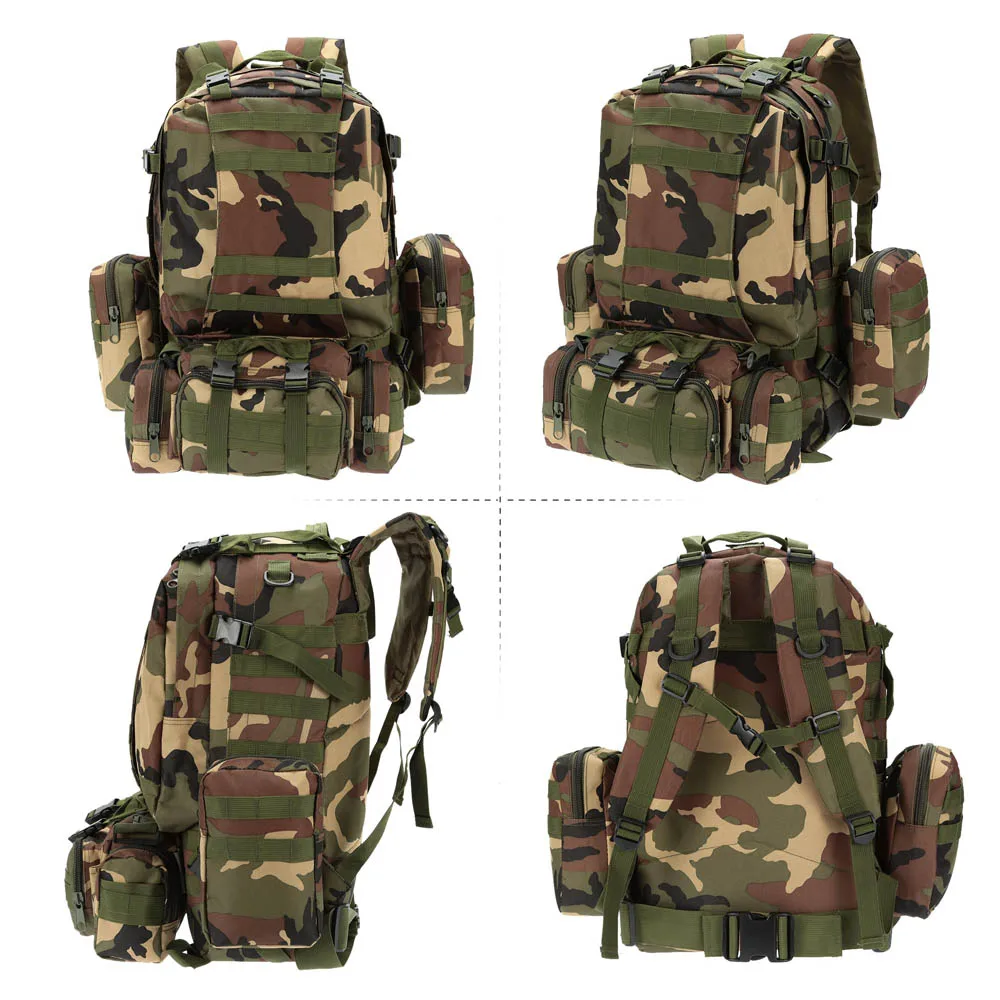Lixada 50L походные сумки камуфляж Открытый военный Молл тактическая сумка рюкзак рюкзаки винтажные походные водонепроницаемые 600D