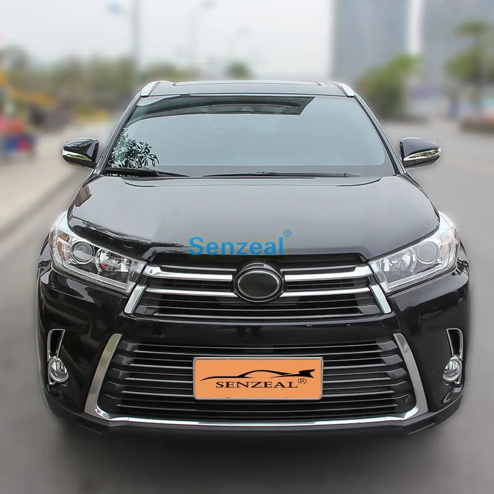 Senzeal Toyota Highlander роскошные 2 шт. ABS хром зеркала заднего вида Накладка полосы эмблемы для