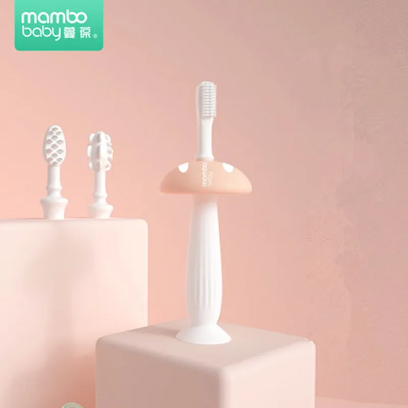 Jual Sikat Gigi Bayi Silicon + 3 Kepala Sikat Gigi Anak Gigi Bening Lembut Silicone Sikat Gigi Bayi Anak anak Teachteether Perawatan Oral Gigi